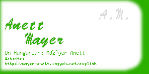 anett mayer business card